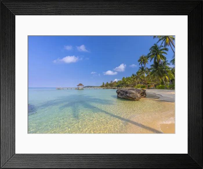 Framed Print : Tropical beach on an Island nr Ko Chang, Thailand Framed Print : Tropical beach on an Island nr Ko Chang, Thailand