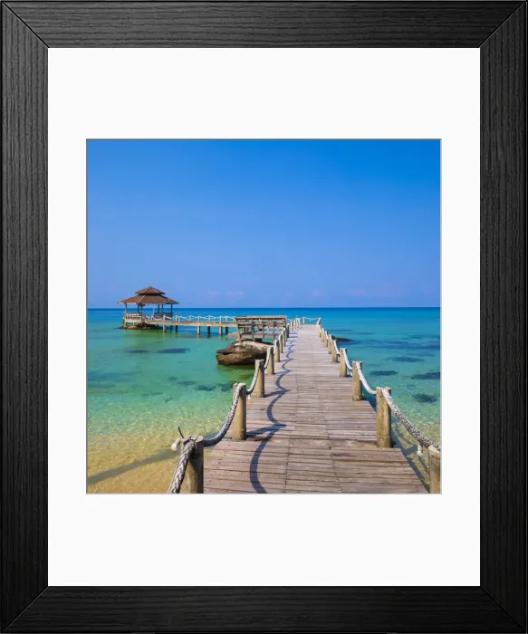 Framed Print : Tropical beach on an Island nr Ko Chang, Thailand Framed Print : Tropical beach on an Island nr Ko Chang, Thailand