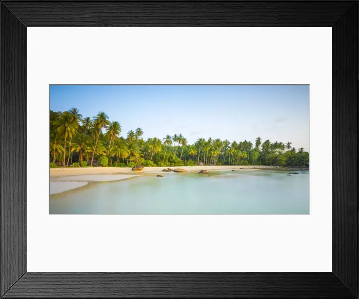 Framed Print : Tropical beach on an Island nr Ko Chang, Thailand