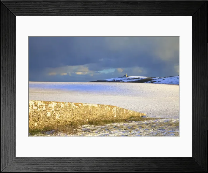Framed Print : The Belle Tout Lighthouse Surrounded By Snow, Beachy Head, South Downs, East Sussex Framed Print : The Belle Tout Lighthouse Surrounded By Snow, Beachy Head, South Downs, East Sussex