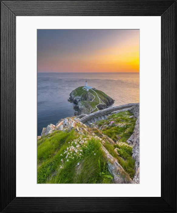 Framed Print : UK, Wales, Anglesey, Holy Island, South Stack Lighthouse