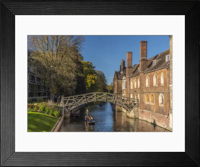 Framed Print : UK, England, Cambridgeshire, Cambridge, River Cam, Queens College, Mathematical Bridge Framed Print : UK, England, Cambridgeshire, Cambridge, River Cam, Queens College, Mathematical Bridge