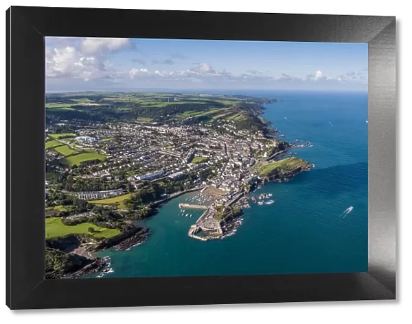 United Kingdom, Devon, North Devon coast, Ilfracombe, aerial view over the town