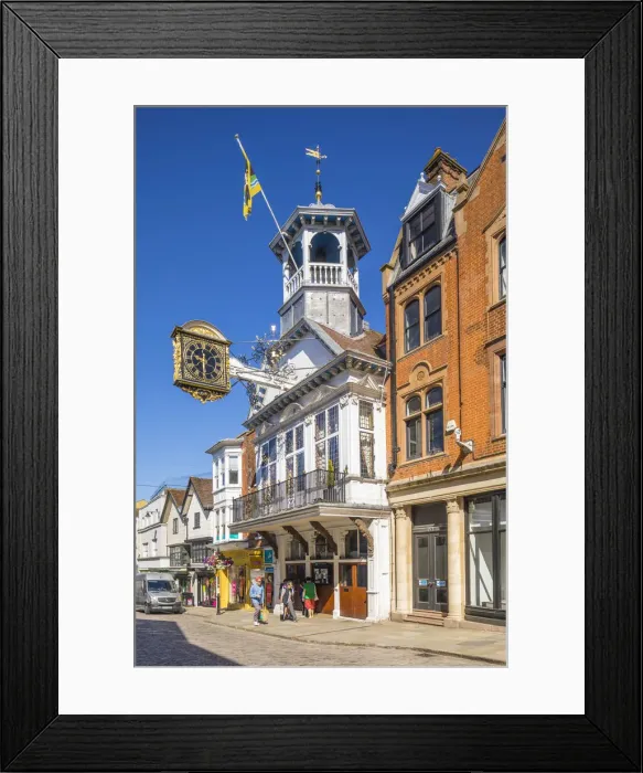 Framed Print : Guildhall on the High Street, Guildford, Surrey, England, UK Framed Print : Guildhall on the High Street, Guildford, Surrey, England, UK