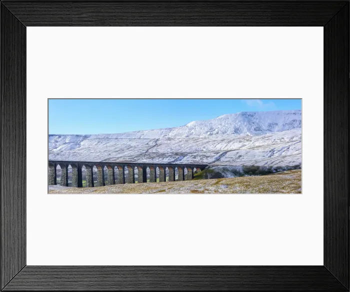 Framed Print : UK, England, North Yorkshire, Ribblehead Viaduct and Whernside mountain, one of