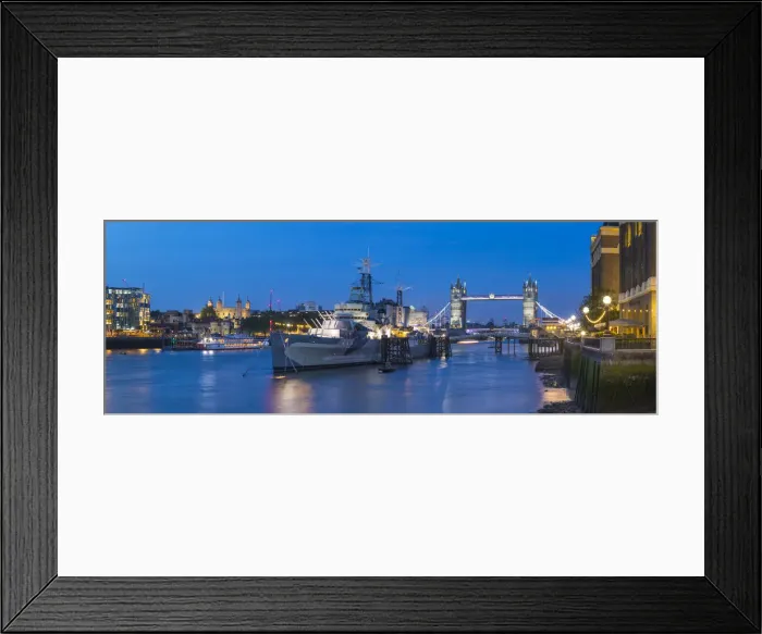 Framed Print : HMS Belfast & Tower of London, London, England, UK Framed Print : HMS Belfast & Tower of London, London, England, UK