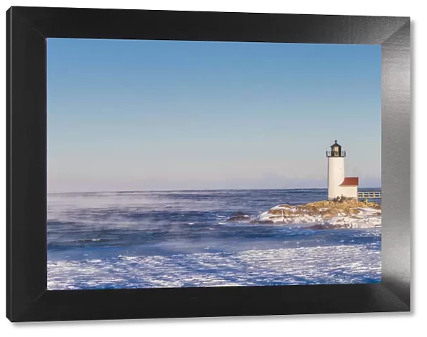 USA, New England, Cape Ann, Massachusetts, Annisquam, Annisquam Lighthouse, winter