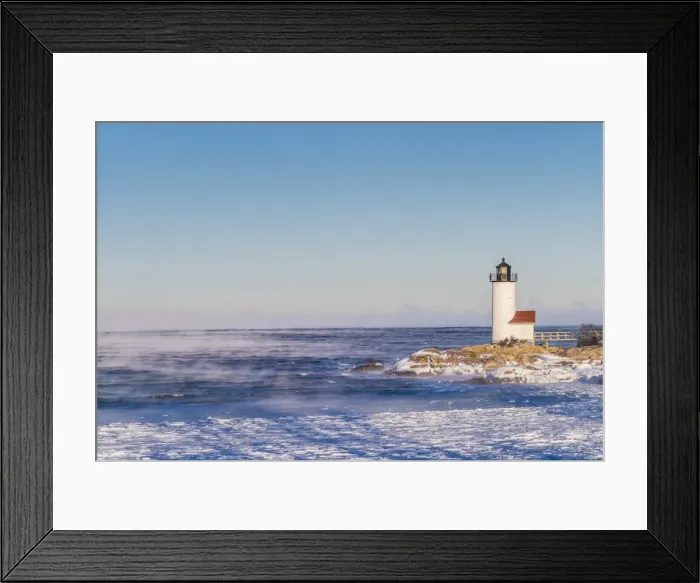 Framed Print : USA, New England, Cape Ann, Massachusetts, Annisquam, Annisquam Lighthouse, winter Framed Print : USA, New England, Cape Ann, Massachusetts, Annisquam, Annisquam Lighthouse, winter