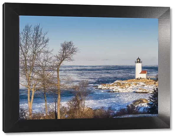USA, New England, Cape Ann, Massachusetts, Annisquam, Annisquam Lighthouse, winter