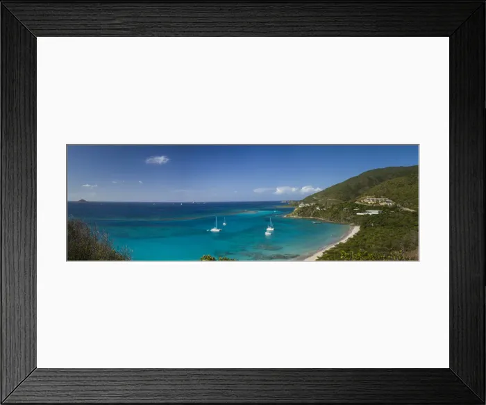 Framed Print : British Virgin Islands, Virgin Gorda, Pond Bay, elevated view of Pond Bay and Savanah Framed Print : British Virgin Islands, Virgin Gorda, Pond Bay, elevated view of Pond Bay and Savanah
