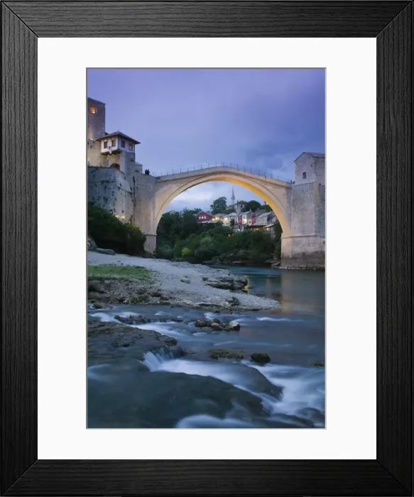Framed Print : Bosnia and Herzegovina, Mostar, The Old Bridge (Stari Most) Framed Print : Bosnia and Herzegovina, Mostar, The Old Bridge (Stari Most)