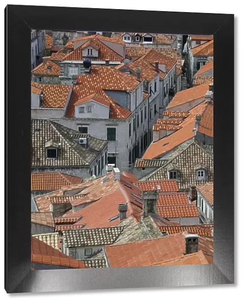Croatia, Southern Dalmatia, Dubrovnik, Old Town rooftops