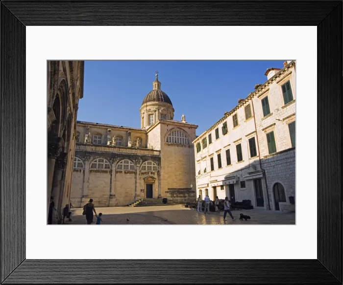 Framed Print : Dubrovnik Unesco World Heritage Old Town Cathedral Framed Print : Dubrovnik Unesco World Heritage Old Town Cathedral
