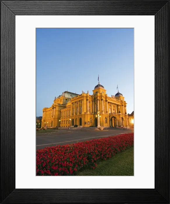 Framed Print : Croatian National Theatre Neobaroque Architecture dating