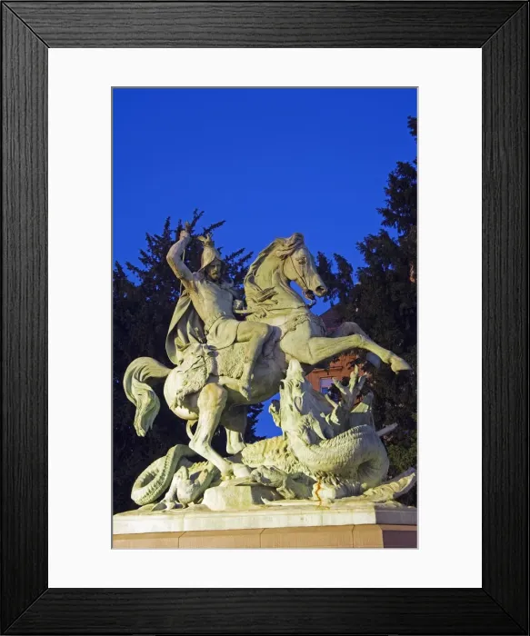 Framed Print : Statue of St George and the Dragon Framed Print : Statue of St George and the Dragon
