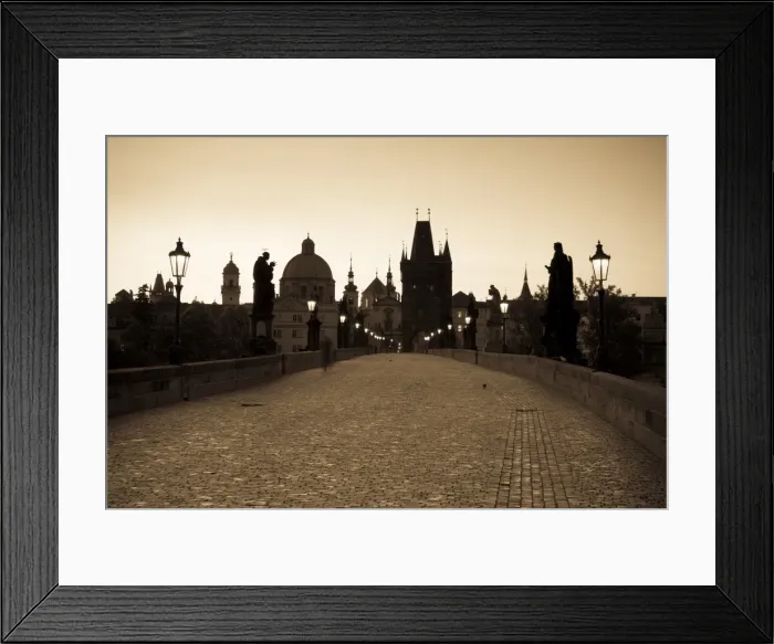 Framed Print : Old Town & Charles Bridge at Dawn, Prague, Czech Republic Framed Print : Old Town & Charles Bridge at Dawn, Prague, Czech Republic