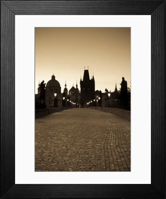Framed Print : Old Town & Charles Bridge at Dawn, Prague, Czech Republic Framed Print : Old Town & Charles Bridge at Dawn, Prague, Czech Republic