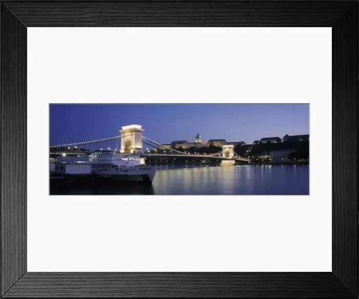 Framed Print : Chain Bridge over Danube River Framed Print : Chain Bridge over Danube River
