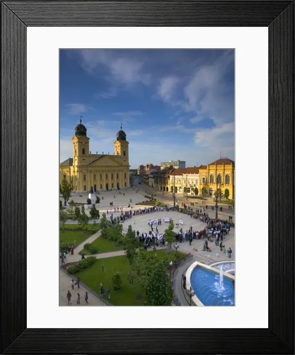 Framed Print : Kalvin ter Square, Debrecen, Eastern Plain, Hungary