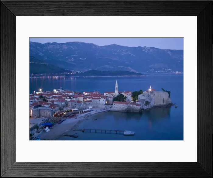 Framed Print : Montenegro, Budva, Old Town (Stari Grad)