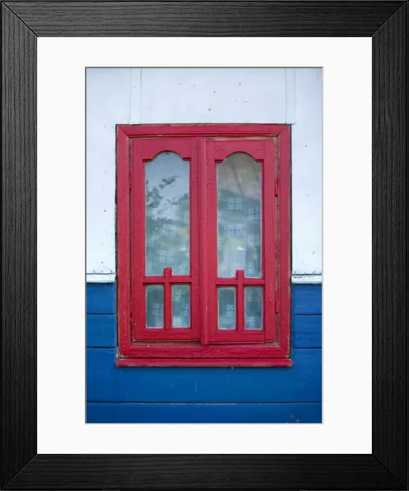 Framed Print : Red window, Danube Delta, Romania Framed Print : Red window, Danube Delta, Romania