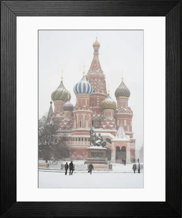 Framed Print : St. Basils cathedral, Red Square, Moscow, Russia