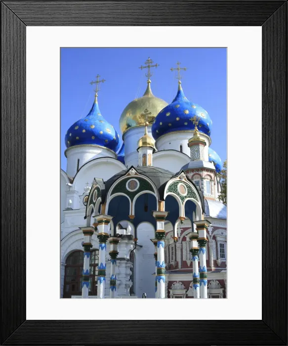 Framed Print : Chapel with cross, Trinity Lavra of St Framed Print : Chapel with cross, Trinity Lavra of St