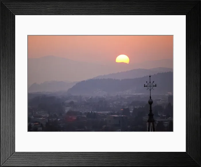Framed Print : Ljubljiana Sunset Framed Print : Ljubljiana Sunset