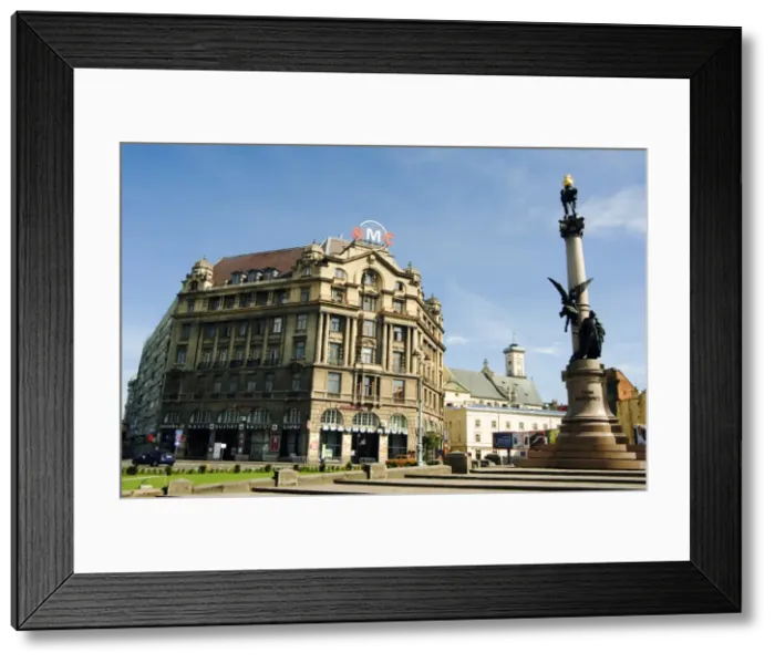 Framed Print : Monument to Polish Poet Adam Mickiewicz, Lviv, Ukraine& Framed Print : Monument to Polish Poet Adam Mickiewicz, Lviv, Ukraine&