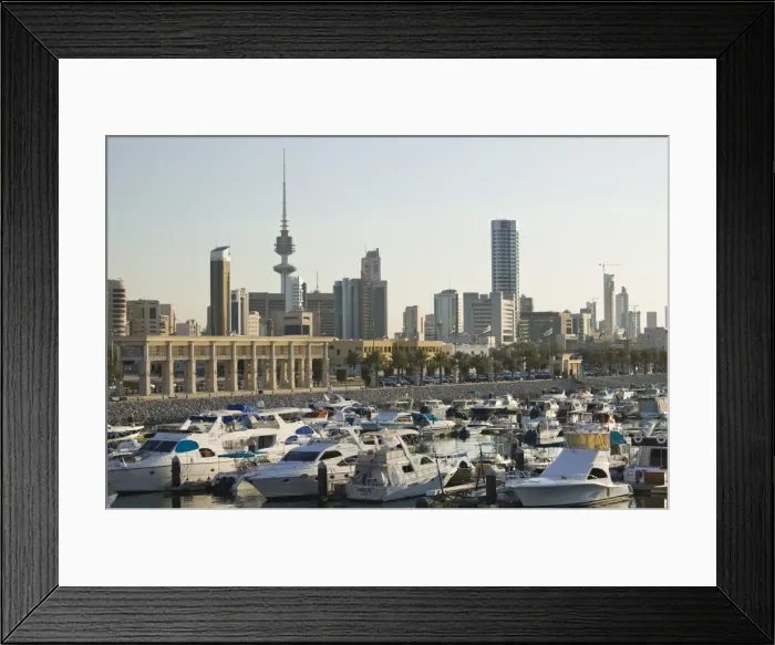 Framed Print : Kuwait, Kuwait City & Sharq Souk Marina