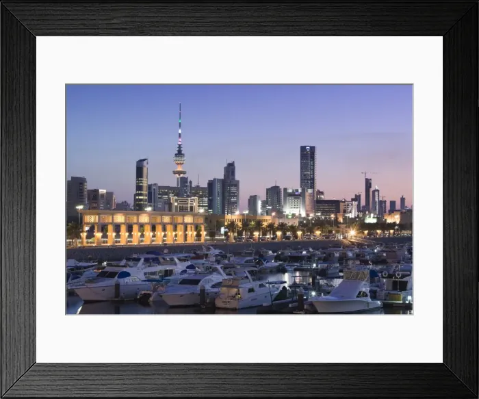 Framed Print : Kuwait, Kuwait City & Sharq Souk Marina