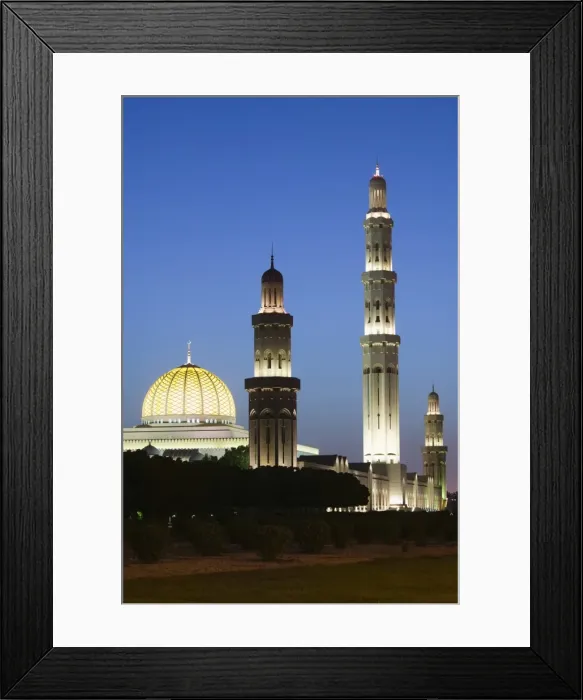 Framed Print : Oman, Muscat, Al-Ghubrah, Grand Mosque