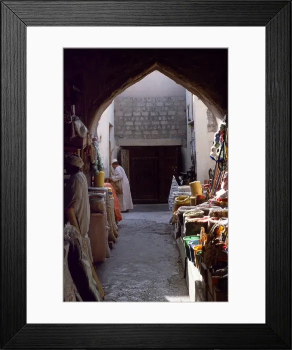 Framed Print : Stalls laid out with their wares in the old souq at Nizwa Framed Print : Stalls laid out with their wares in the old souq at Nizwa