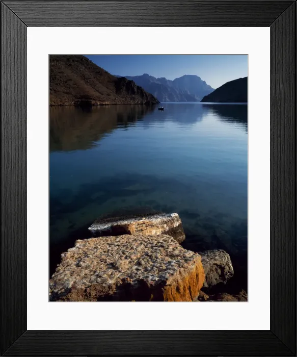Framed Print : Rock and Darwat Qabal