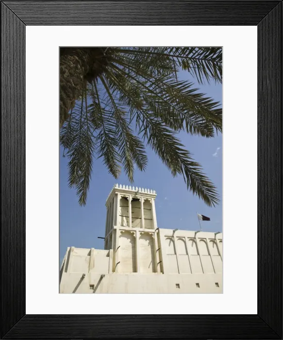 Framed Print : Qatar, Doha, Heritage House Museum, Traditional Badgir (Wind Tower) Framed Print : Qatar, Doha, Heritage House Museum, Traditional Badgir (Wind Tower)