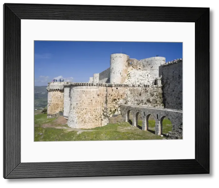 Framed Print : Crusader castle Krak des Chevaliers (1140-1260), Syria Framed Print : Crusader castle Krak des Chevaliers (1140-1260), Syria