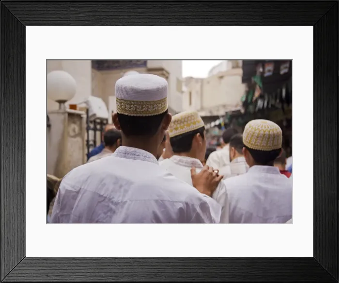 Framed Print : Boys make their way to the Sayyida Ruqayya Mosque in the Old City Framed Print : Boys make their way to the Sayyida Ruqayya Mosque in the Old City