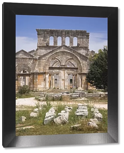 The ruins of the Basilica of St Simeon Stylites the