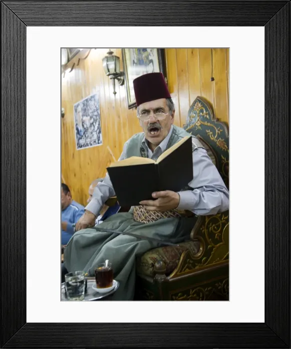 Framed Print : Abu Shady is the last of the traditional story tellers Framed Print : Abu Shady is the last of the traditional story tellers