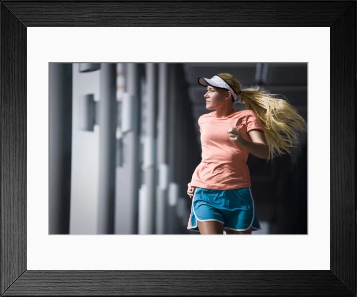 Framed Print : A woman running Framed Print : A woman running