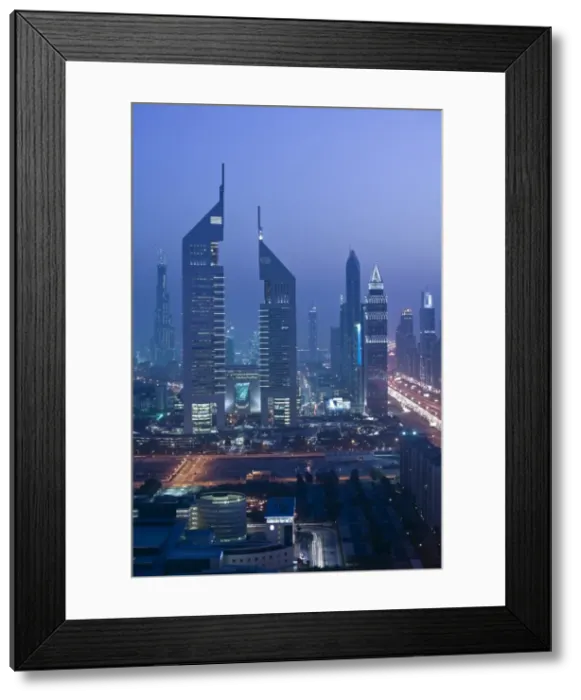 Framed Print : UAE, Dubai, Sheik Zayed Road Area, Emirates Towers Framed Print : UAE, Dubai, Sheik Zayed Road Area, Emirates Towers
