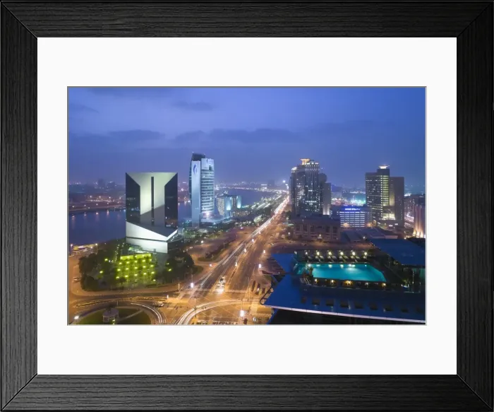 Framed Print : UAE, Dubai, Deira, Deira Buildings along Dubai Creek and Baniyas Road Framed Print : UAE, Dubai, Deira, Deira Buildings along Dubai Creek and Baniyas Road