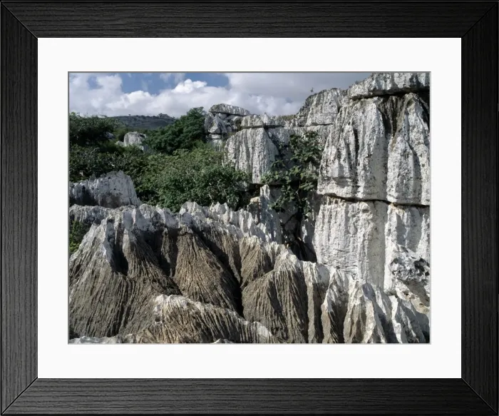 Framed Print : Karst limestone in the Homhil Mountains Framed Print : Karst limestone in the Homhil Mountains