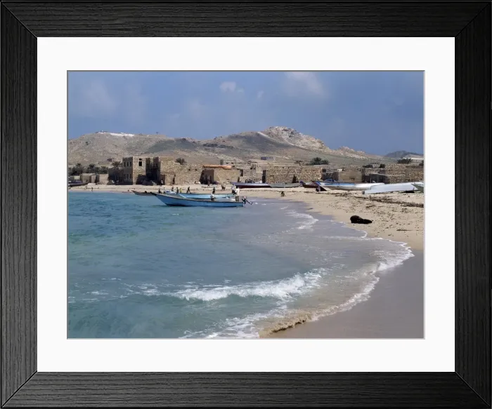 Framed Print : The waterfront at Qalansiah Framed Print : The waterfront at Qalansiah