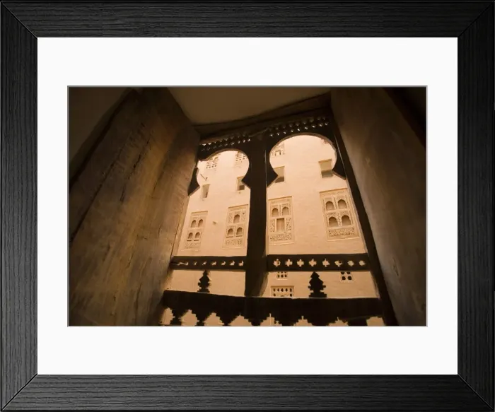 Framed Print : Carved wooden window Framed Print : Carved wooden window