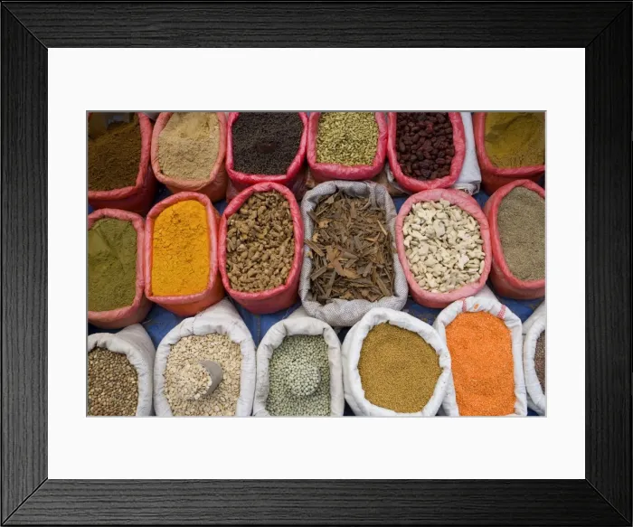 Framed Print : Spices and pulses in market, Manakha, Sana a Province, Yemen Framed Print : Spices and pulses in market, Manakha, Sana a Province, Yemen