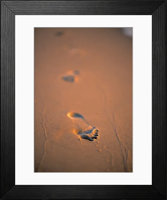 Framed Print : Footprints in the Sand Framed Print : Footprints in the Sand