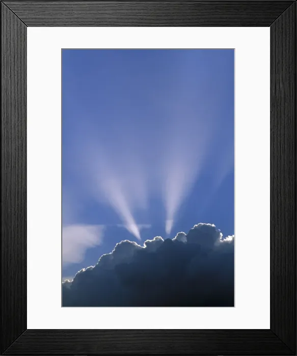 Framed Print : Sun rays through clouds Framed Print : Sun rays through clouds