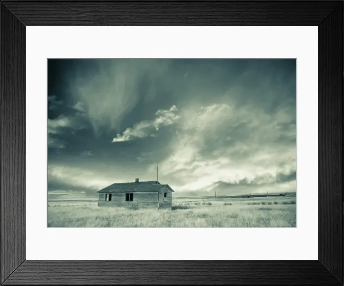 Framed Print : Lone building, Cardston, Alberta, Canada Framed Print : Lone building, Cardston, Alberta, Canada