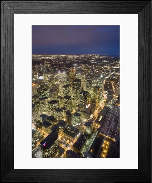 Framed Print : Downtown Toronto from CN Tower Skypod Observation Deck Framed Print : Downtown Toronto from CN Tower Skypod Observation Deck